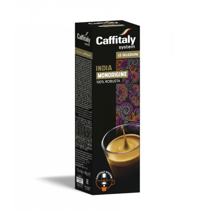 Caffitaly India Monorigine 100 % Robusta 80 g 10 Cafea Capsule