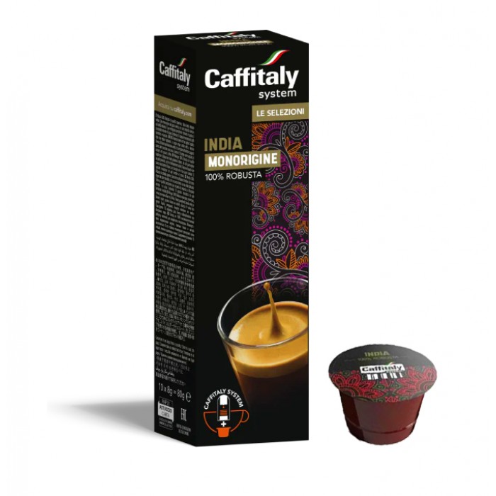 Caffitaly India Monorigine 100 % Robusta 80 g 10 Cafea Capsule