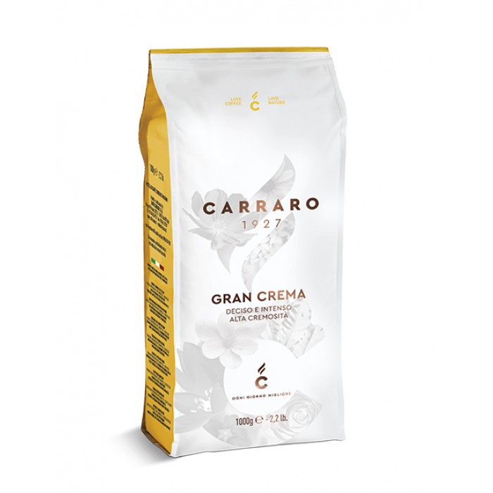 Carraro Gran Crema Сбалансированный Кофе Зерна 1000 г