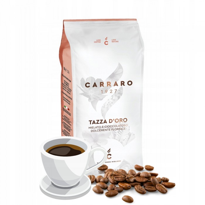 Carraro Tazza D'Oro Cupa De Aur Cafea Boabe 1000 g