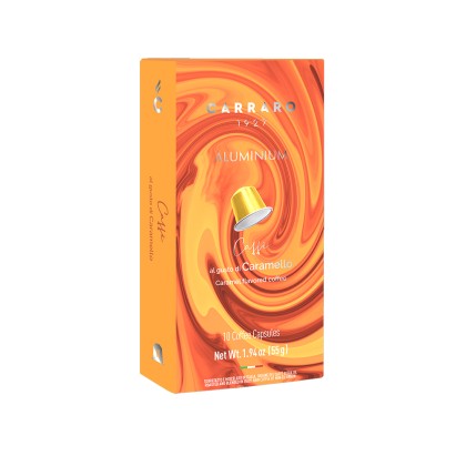 Carraro Caramello Caramel Flavored Coffee 10 Capsules Nespresso