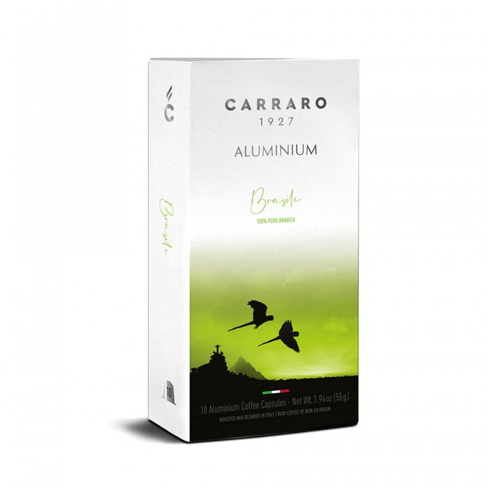 Carraro Brasile 100 % Arabica 55 g Nespresso 10 Capsule Aluminiu