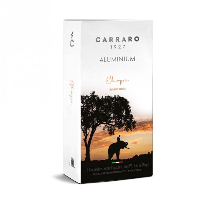 Carraro Ethiopia 100 % Arabica 55 g Nespresso Aluminiu 10 Capsule