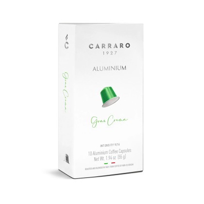 Carraro Gran Crema 55 g Nespresso 10 Capsules Aluminium