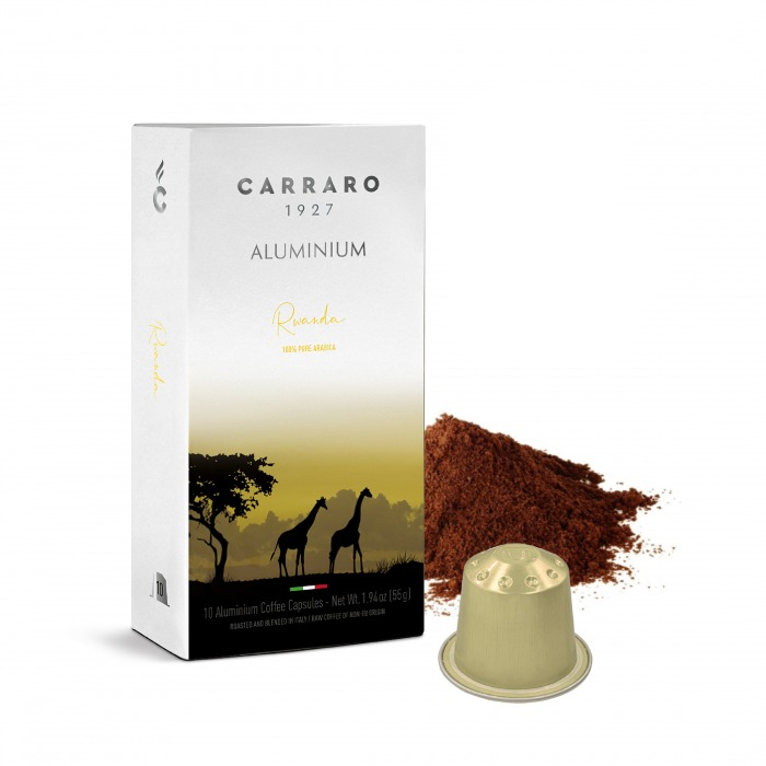 Carraro Rwanda 100 % Arabica 55 g Nespresso 10 Capsule Aluminiu