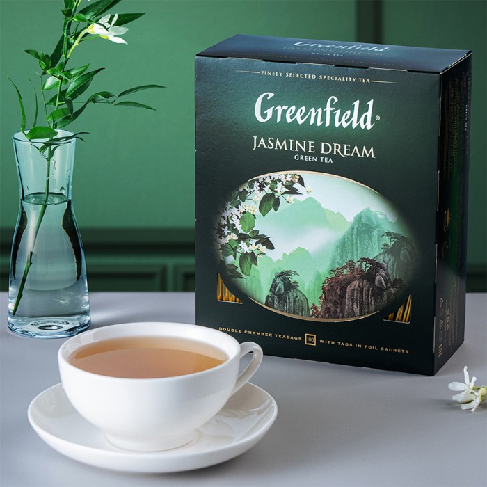Greenfield Jasmine Dream Aromă Naturală de Iasomie 100 x 2 g