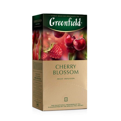 Greenfield Cherry Blossom Гибискус Яблоко Шиповник 25 x 15 г Пакетированный