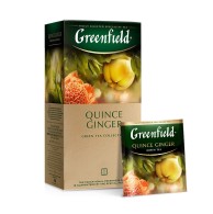 Greenfield Quince Ginger Verde Dulce-Acrișor 25 x 1,5 g Ceai Pliculețe