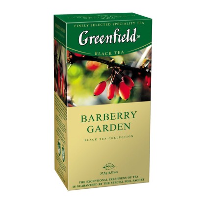 Greenfield Barberry Garden 25 x 1.5 g Ceai Pliculețe Fructat cu Agrișe