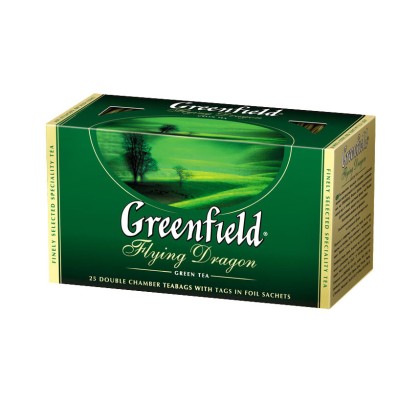 Greenfield Flying Dragon 25 x 2 g Ceai Verde Pliculețe cu Arome Subtile