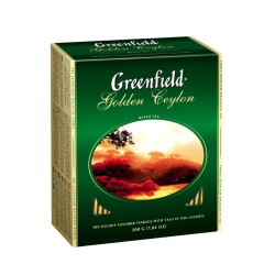 Greenfield Golden Ceylon Ceai Negru Pliculețe 100 x 2 g