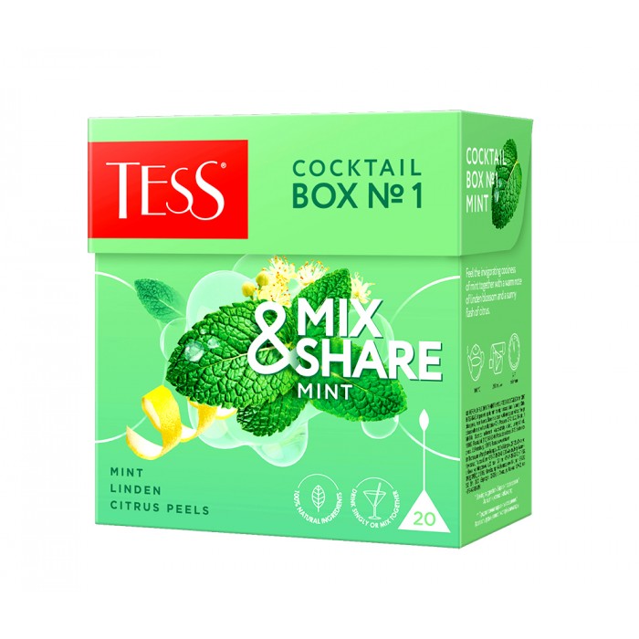 Tess Mix&Share Cocktail Box 1 Mentă Tei Coajă de Citrice 20 p