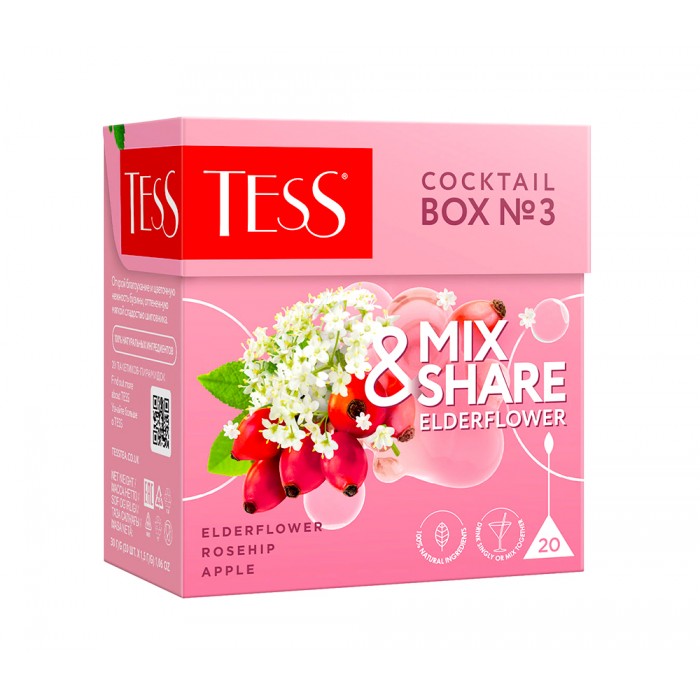 Tess Mix&Share Cocktail Box 3 Oolong Măceș Măr și Soc 20 p