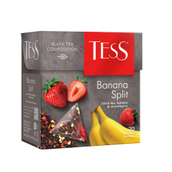 Tess Banana Split 20 x 1,8 g Ceai Fructat cu Aromă de Banane