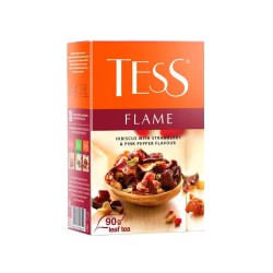 Tess Flame Hibiscus Verbină Căpșună 90 g Ceai Infuzie Fructat Aromat