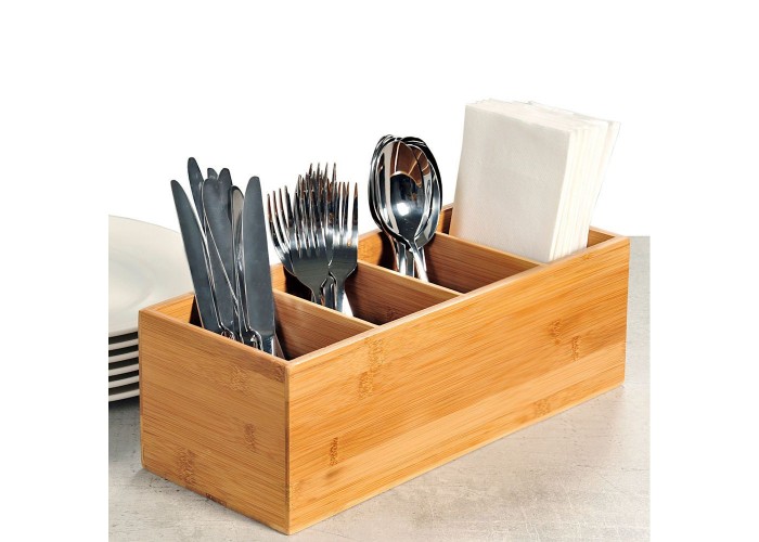 Kesper Cutlery Bamboo 4 Compartments Organize Kitchen 35 cm Chisinau | Besteckeinsätze