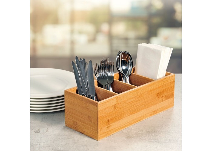35 Cutlery Chisinau Kitchen cm Kesper Organize Compartments Bamboo 4