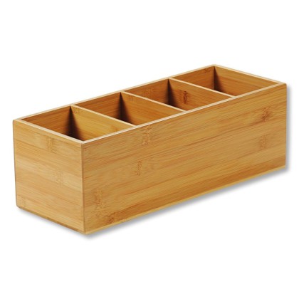 Kesper Suport Tacâmuri Bambus 4 Secții 35x12x14 cm