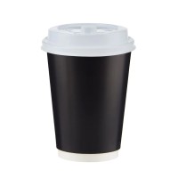 Black Paper Cups 250 ml Double Wall – Pack of 25 | Hot Drink To-Go