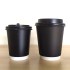 Black Paper Cups 250 ml Double Wall – Pack of 25 | Hot Drink To-Go