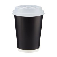Black Paper Cups 420 ml Double Wall – Pack of 25 | Large To-Go Cups
