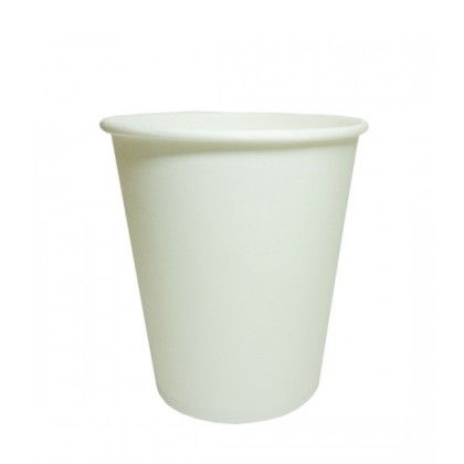 Cartoon Paper Cup 250 ml White Cappuccino (Box 50 pcs)