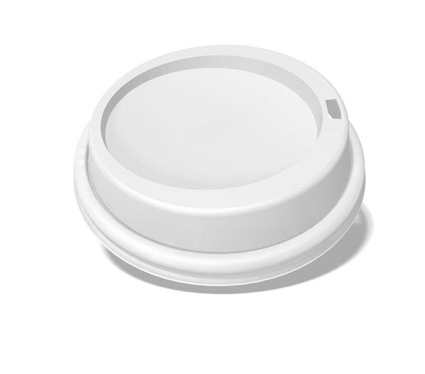 Coffee Cup Lids D-80 mm for Paper Cups 250-330 ml Color White 100 pcs