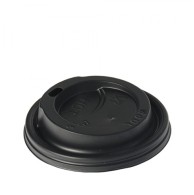 Capace Negre D-8 cm pentru Pahar de Hârtie 250/330 ml Set 100 Bucăți
