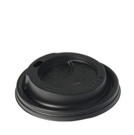 Capace Negre D-9 cm pentru Pahar de Hârtie 400 ml Set 100 Bucăți