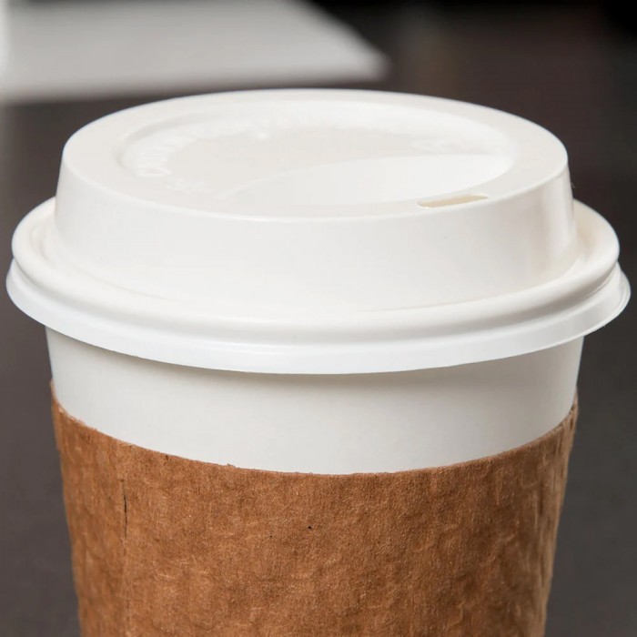 Coffee Cup Lids D-62 mm for Paper Cups 100 ml White 100 pcs