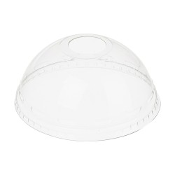 Capac Bombat cu Gaură pentru Pahare PET D-95 mm Set 50 Bucăți