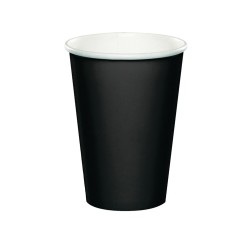 Pahar Carton 330 ml Negru Set 50 Bucăți pentru Latte