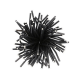 PapStar Paper Straws  D 6 mm Black Packed 100 pcs 