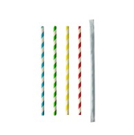 PapStar Paper Straws Individually Packed D 6 mm 100 pcs