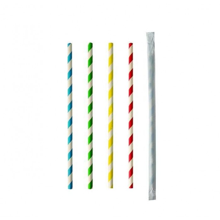PapStar Paper Straws Individually Packed D 6 mm 100 pcs
