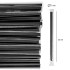 PapStar Jumbo Black Reusable Straight Straws Indiv. Wrapped 220 x 7 mm 200 pcs
