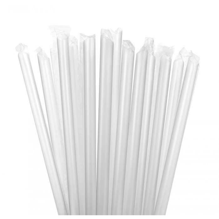 PapStar Bubble Tea Straws Individually Packaged D 12 mm L 21 cm 250 pcs