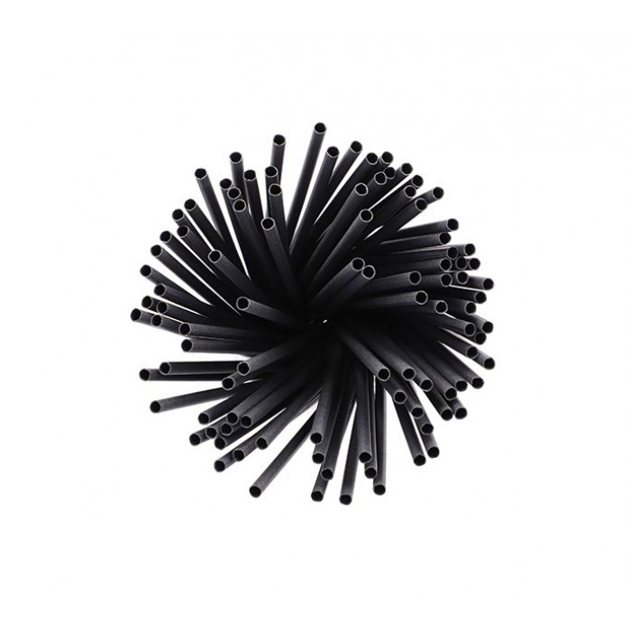 PapStar Paper Straws  D 6 mm Black Packed 100 pcs 