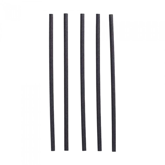 PapStar Paper Straws  D 6 mm Black Packed 100 pcs 