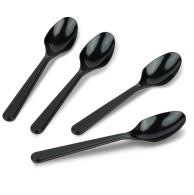 Deluxe Linguri Unică Folosință Negre 100 buc 17 cm Practice și Rezistente