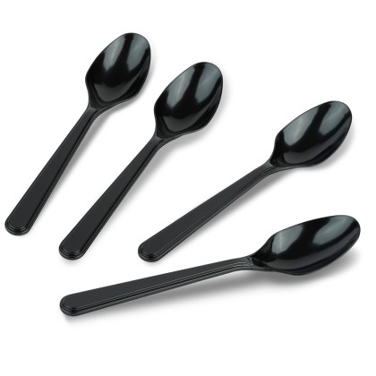 Deluxe Spoons Disposable Black 100 pcs 170 mm
