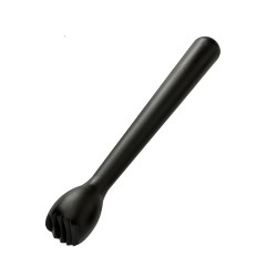 Muddler Notched Bar Cocktail 22 cm Black Plastic