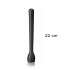 Muddler Pisator Crestat Bar Cocktail 22 cm Negru Plastic