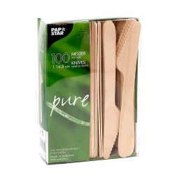 PapStar Cuțite Unică Folosință Lemn 100 buc 165 mm Sustenabile și Eficiente