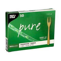 PapStar Furculiţe Unică Folosință Bambus 50 buc 95 mm Sustenabile și Eficiente