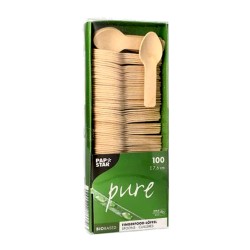 PapStar Linguri Unică Folosință Lemn Natural 100 buc 76 mm Sustenabile și Eco-Friendly