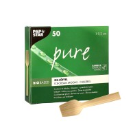PapStar Linguri Înghețată Unică Folosință Bambus 50 buc 92 mm Naturale și Igienice