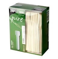 PapStar Linguri Înghețată Unică Folosință Eco-Hârtie 100 buc 95 mm Ecologice și Ușoare