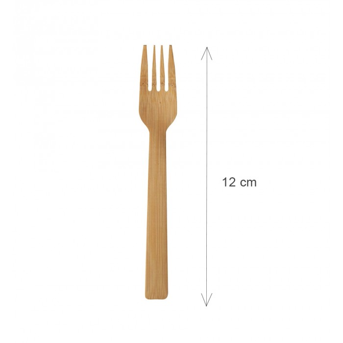 PapStar Forks Disposable Bamboo 50 pcs 12 cm