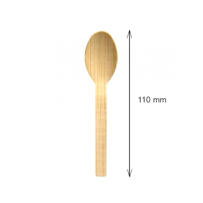 PapStar Spoons Сoffee Disposable Bamboo 50 pcs 11 cm